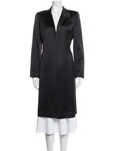 Pre-owned Carmen Marc Valvo Coat In Black