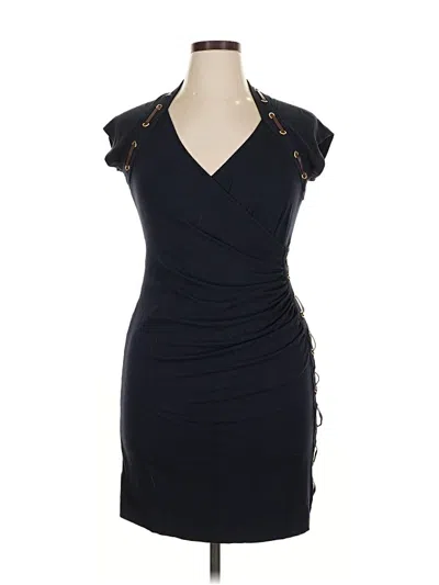 Pre-owned Carmen Marc Valvo Cocktail Dress In Black