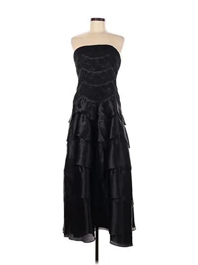 Pre-owned Carmen Marc Valvo Cocktail Dress In Black