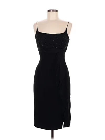 Pre-owned Carmen Marc Valvo Cocktail Dress In Black