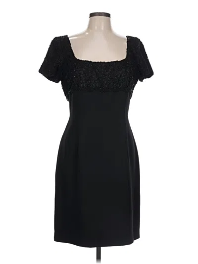 Pre-owned Carmen Marc Valvo Cocktail Dress In Black