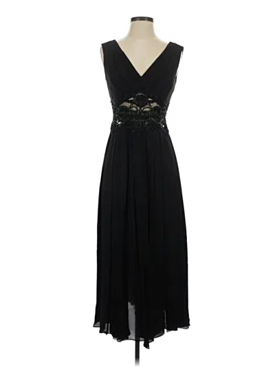 Pre-owned Carmen Marc Valvo Cocktail Dress In Black