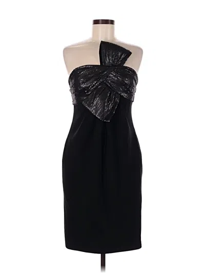 Pre-owned Carmen Marc Valvo Cocktail Dress In Black