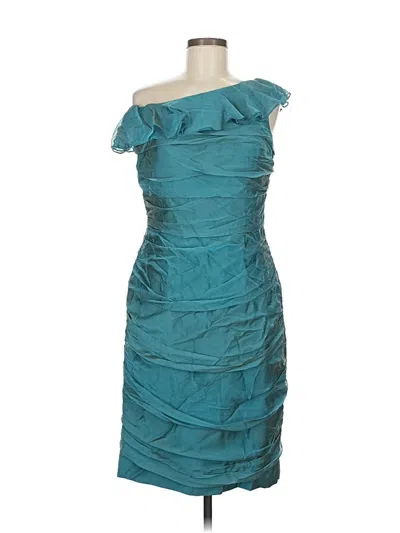 Pre-owned Carmen Marc Valvo Cocktail Dress In Blue