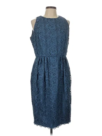 Pre-owned Carmen Marc Valvo Cocktail Dress In Blue