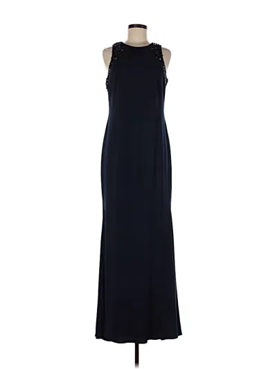 Pre-owned Carmen Marc Valvo Cocktail Dress In Blue