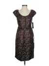 Carmen Marc Valvo Cocktail Dress In Brown