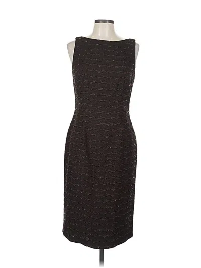 Pre-owned Carmen Marc Valvo Cocktail Dress In Brown
