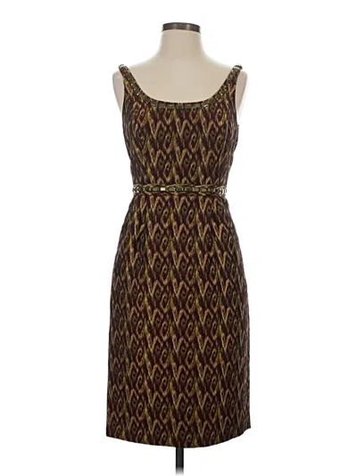 Carmen Marc Valvo Cocktail Dress In Brown