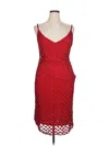 Carmen Marc Valvo Cocktail Dress In Red