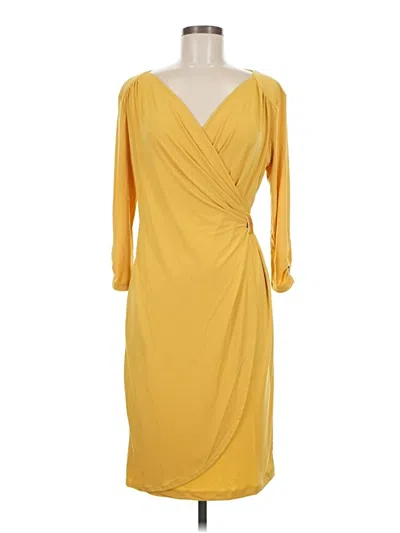 Carmen Marc Valvo Cocktail Dress In Yellow