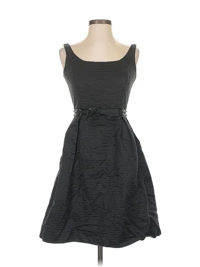 Pre-owned Carmen Marc Valvo Collection Cocktail Dress In Gray