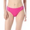 Carmen Marc Valvo Crochet Bikini Bottom In Purple