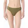 Carmen Marc Valvo Crochet Bikini Bottom In Green
