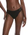 Carmen Marc Valvo Crochet Bikini Bottom In Black
