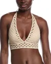 Carmen Marc Valvo Crochet Bra Bikini Top In Neutral