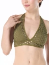 Carmen Marc Valvo Womens Crochet Bikini Top Bottoms