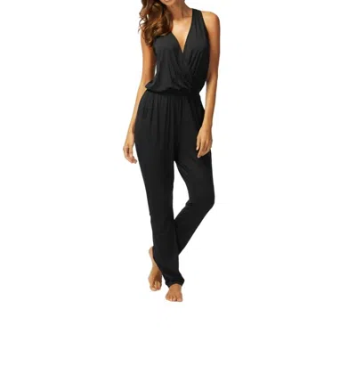 Carmen Marc Valvo Daiquiri Caribbean Jump Suit In Black