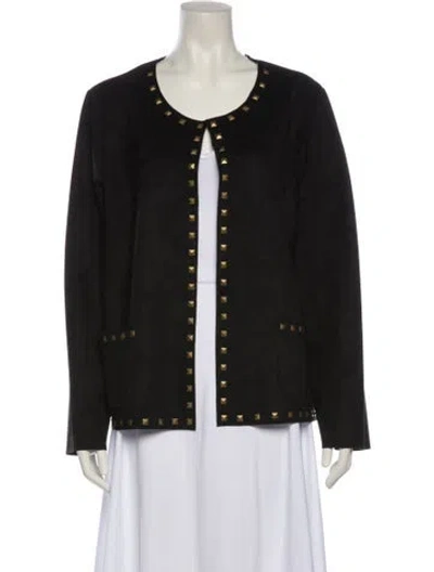 Pre-owned Carmen Marc Valvo Evening Jacket In Black