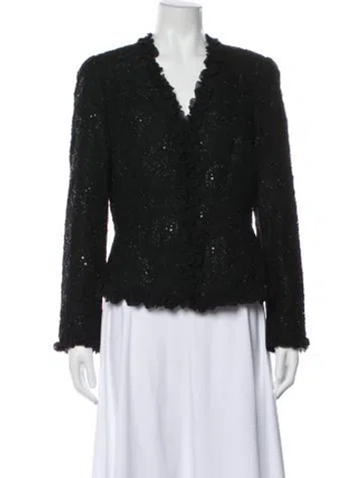 Pre-owned Carmen Marc Valvo Evening Jacket In Black