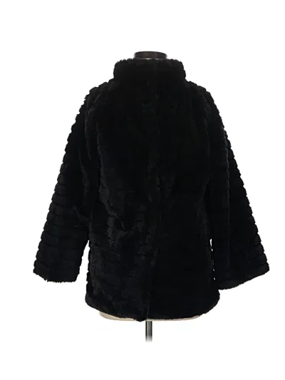 Pre-owned Carmen Marc Valvo Faux Fur Jacket In Black