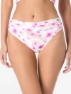 Carmen Marc Valvo Floral Escape Shirred Bikini Bottom In Pink