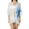 Carmen Marc Valvo Flowy Tunic In Cmv Gilded Garden White In Multi