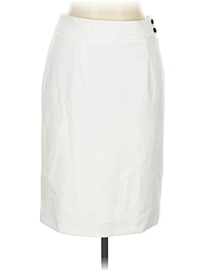 Pre-owned Carmen Marc Valvo Formal Skirt In White