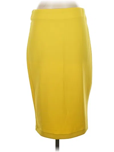Pre-owned Carmen Marc Valvo Formal Skirt In Yellow
