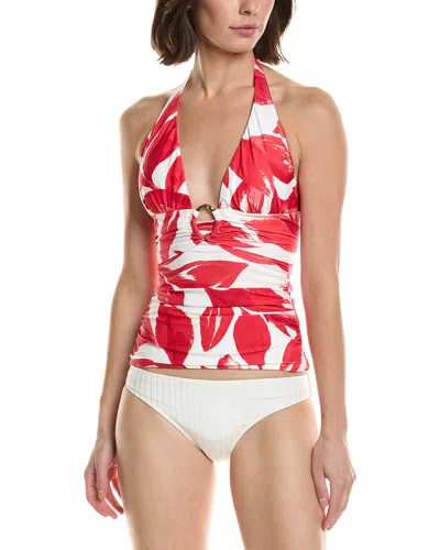 Carmen Marc Valvo Halter Tankini In Animal Print