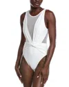 Carmen Marc Valvo High-neck One-piece In White