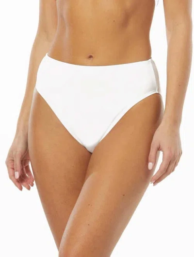Carmen Marc Valvo High Waist Bikini Bottom In White