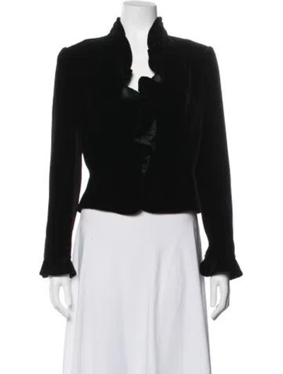 Pre-owned Carmen Marc Valvo Jacket In Black