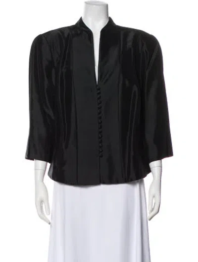 Pre-owned Carmen Marc Valvo Jacket In Gray
