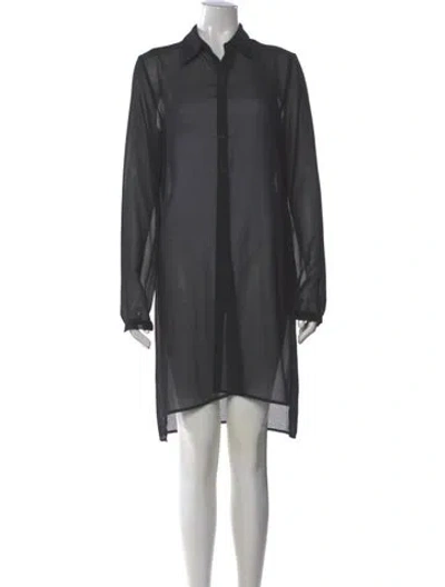 Pre-owned Carmen Marc Valvo Knee-length Dress In Black