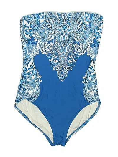 Pre-owned Carmen Marc Valvo One Piece Swimsuit In Blue