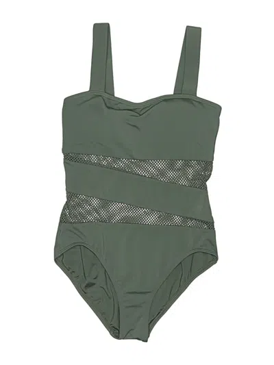 Pre-owned Carmen Marc Valvo One Piece Swimsuit In Green