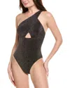 Carmen Marc Valvo One Shoulder One-piece In Black