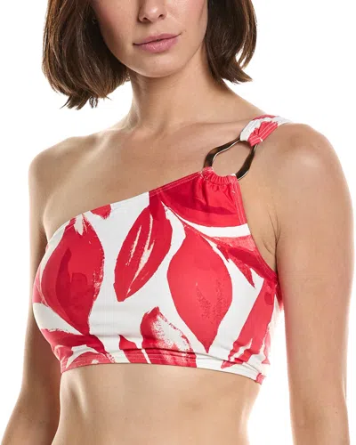 Carmen Marc Valvo One Shoulder Top In Multi