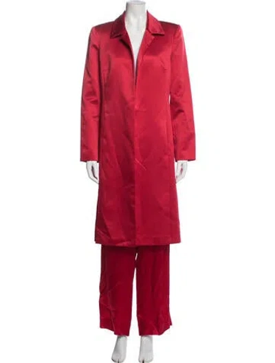 Pre-owned Carmen Marc Valvo Pant Set In Red