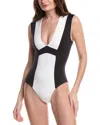 Carmen Marc Valvo Plunge One-piece In Black