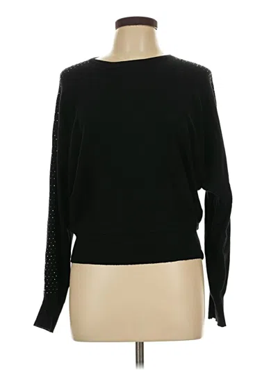 Pre-owned Carmen Marc Valvo Pullover Sweater In Black