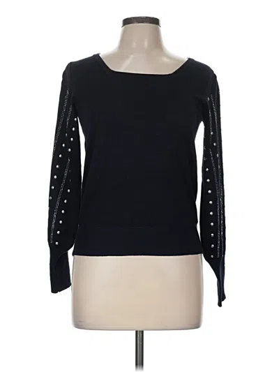 Pre-owned Carmen Marc Valvo Pullover Sweater In Black