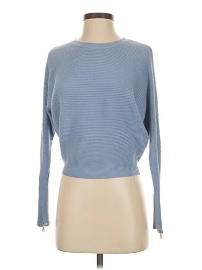 Pre-owned Carmen Marc Valvo Pullover Sweater In Blue