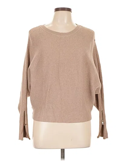 Pre-owned Carmen Marc Valvo Pullover Sweater In Tan