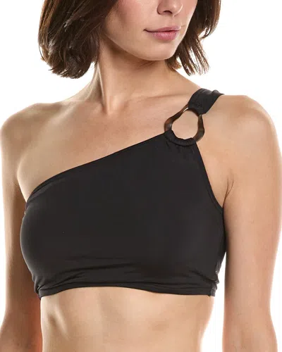 Carmen Marc Valvo Ring Crop Top In Black