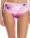 Carmen Marc Valvo Ruched Bottom In Multi