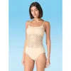 Carmen Marc Valvo Scoop Neck One Piece Swimsuit In Clay