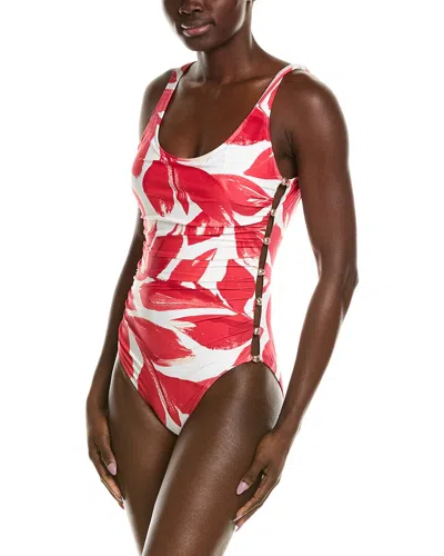Carmen Marc Valvo Scoop Neck One-piece In Multi