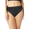 Carmen Marc Valvo Shirred Bikini Bottom In Black